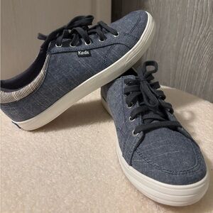 Keds Denim Blue Lace-Up Sneakers